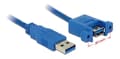 Pikkukuva 1 / 2: DeLOCK Cable USB 3.0 Type-A male>USB 3.0 Type-A fe panel-mount 1m
