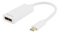 Miniatyrbilde 2 av 4: DELTACO USB 3.1 til DP-adapter, Type C - DP, 4K, UHD, hvit