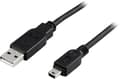 Miniatyrbilde 1 av 3: DELTACO USB 2.0 kabel Type A output-Type mini B output,2m,svart