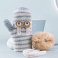 Miniatyrbillede 2 af 2: Varme, vindtætte, polstrede børneluffer, søde handsker og luffer, sorte stofhandsker til kvinder (blå, one size)