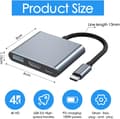 Miniatyrbillede 2 af 2: 3-i-1 USB, Type-C-adapter til tv-adaptere, laptops og andre Type-C-enheder.