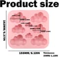 Miniatyrbillede 2 af 4: 2 søde skyformede silikoneforme, skyformede chokoladeforme, 3D skyformede bageværktøjer, søde håndlavede chokoladeforme, pink