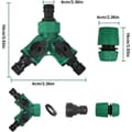 Miniatyrbillede 2 af 5: Y-type haveslangesplitter, dobbeltventilhaneadapter til vanding