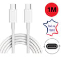 Miniatyrbild 2 av 3: USB Type C-kabel - PH26 - 1 Meter - Snabbladdning - Kompatibel med Sharp Basio Active2 - Vit