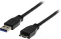 Miniatyrbilde 1 av 3: USB 3.0 cable, Type A male - Type Micro B male, 1m, black