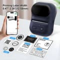 Miniatyrbillede 2 af 11: Termisk labelprinter med Bluetooth, Type-C USB og Toprint-app til Android og Apple, 203dpi og justerbar papirbredde Purple