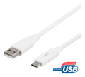 Miniatyrbilde 3 av 3: USB 2.0 cable, Type A - Type C ma, 1.5m, white