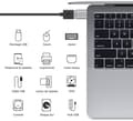 Pikkukuva 2 / 5: USB C - USB-sovitin (2 kpl), USB-C - USB 3.0 -sovitin, USB Type-C - USB-sovitin, Thunderbolt 3 - USB-naaras OTG