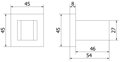 Miniatyrbild 3 av 3: Mexen Cube duschhandtag, krom - 79350-00