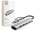 Pikkukuva 1 / 10: TECH-PROTECT HB03 HUB-SOVITIN 5IN1 TYPE-C + USB2.0 + USB3.0 + RJ45 TÄYSHARMAA