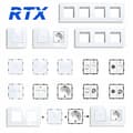 Miniatyrbild 2 av 9: Vägguttag USB-modul 2x 2.4A RTX SH-system