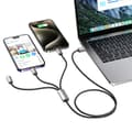 Miniatyrbillede 6 af 10: TECH-PROTECT ULTRABOOST 3-I-1 LIGHTNING & TYPE-C & MICRO-USB KABEL 3.5A 100CM GRÅ