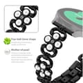Miniatyrbillede 2 af 2: Huawei Watch 2 urrem Pearl Decor Four Leaf Clover rustfrit stålrem - Sort