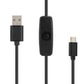 Miniatyrbillede 3 af 10: 3 STK 5V3A TypeC Interface Strømadapter Strømkabel med Afbryder til Raspberry Pi 4B