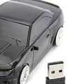 Miniatyrbillede 9 af 11: Sportsvognsformet trådløs computermus 2.4G Højpræcisionssensor computermus til bærbar computer Sort