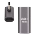 Miniatyrbillede 10 af 11: Type C han til hun-adapter 10 Gbps aluminiumslegering kompakt Type C-adapter til bærbare computere tablets smartphones