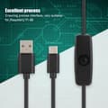 Miniatyrbillede 8 af 10: 3 STK 5V3A TypeC Interface Strømadapter Strømkabel med Afbryder til Raspberry Pi 4B