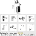 Miniatyrbild 4 av 4: Filterkran - Universell - 720 grader - 2 moduser - Sprutbeskyttelse - Kromet