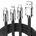Pikkukuva 1 / 6: Panssaroitu 3-in-1-kaapeli iPhonelle / micro USB / TYPE-C:lle