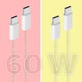 Miniatyrbillede 6 af 7: Kabel USB Type-C - USB Type-C 60 W 1 m lyserød Kruger&Matz Basic