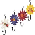 Pikkukuva 1 / 4: Koukut - Daisy-koukut - Seinäkoukut - Koristekoukut - Vintage metallikoukut - Seinäkoukut - Kodinsisustus - 4 kappaletta