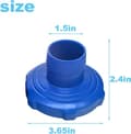 Miniatyrbillede 3 af 5: Slangeadapter - 2-pak, Egnet til Intex poolfilter, blå