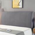 Miniatyrbild 1 av 5: Grått sänggavelöverdrag - Enfärgat - 180cm - Elastiskt, tvättbart, avtagbart - Sovrum - Grått elastiskt överdrag