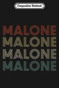 Miniatyrbilde 3 av 4: Composition Notebook: Malone Retro Vintage Style Personalised Premium Journal