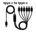 Miniatyrbillede 2 af 5: USB C Splitter Kabel, Oplader 6 Enheder Samtidig, Kompakt Design,1.5m, Type C Til 2 Type C