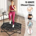 Miniatyrbild 3 av 5: Mini Trampolin, Justerbart Handtag, Fällbar Design,svart