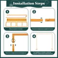 Miniatyrbild 5 av 5: Bröllopsbåge Ställning, Avtagbar Design, Robust Konstruktion,Guld, 3M