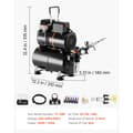 Miniatyrbillede 2 af 2: Airbrush Sæt, Dual-Action, Justerbart Tryk,Type 1