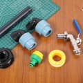 Miniatyrbillede 2 af 5: IBC Adapter, 3/4 Tommer Forbindelse, Fuld Installationssæt,sort, 3/4