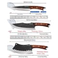 Miniatyrbillede 2 af 5: Bønningskniv Sæt, Rustfrit Stål Blade, Ergonomisk Håndtag,3PCS