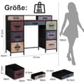 Miniatyrbillede 2 af 2: Dressing Table, Multifunktionel Kommode, Vintage Design,9 Skuffer Ingen LED