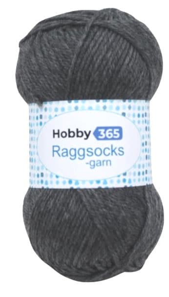 Raggsocksgarn 100 gram Mörkgrå