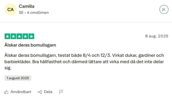 2 st. nystan Merc. 8/4 Virkgarn Brun