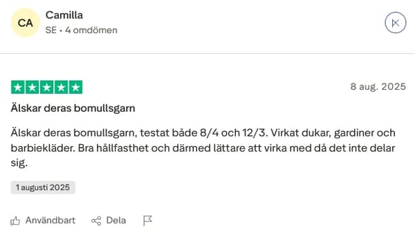 2 st. nystan Merc. Cablé 12/6 Virkgarn Silvergrå