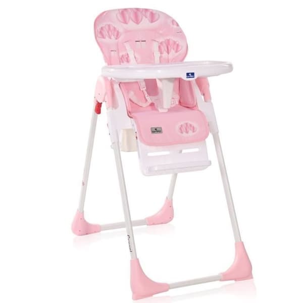 Justerbar växande hög stol Cryspi Lorelli rosa