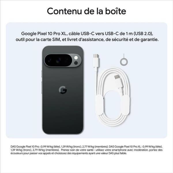 Smartphone Google Pixel 10 Pro XL 256 GB Sort Vulkan
