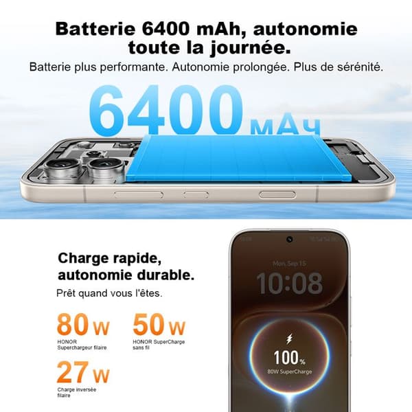 Smartphone 5G - HONOR 600 Pro - 12GB RAM - 512GB - 200MP - 6400mAh - Sort - EU-version