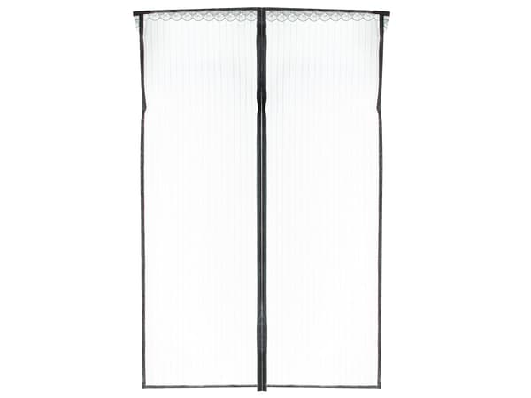 Magnetisk insektnet til dør 110x220 cm sort polyester med stifter
