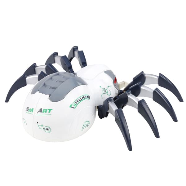 Fjernstyret RC spindelrobot 29 cm med røg, lys og lyd