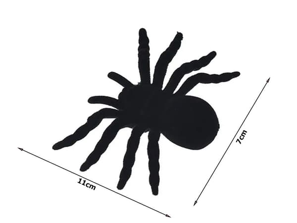 Halloween-edderkopper i plast 4-pack 7x11 cm, sorte