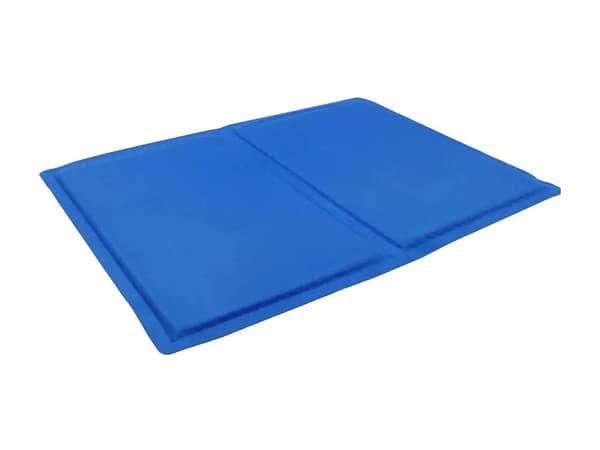 Kølemåtte til hund og kat med gel 40x50 cm blå polyester