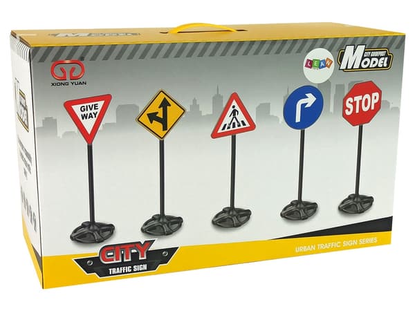 Utbildande vägskyltar för barn 5-pack 82 cm, från 3 år