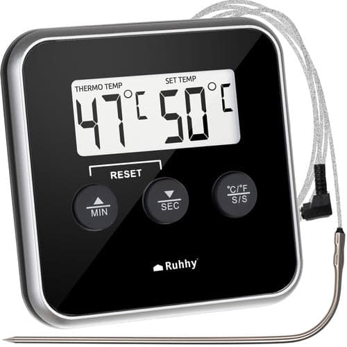 Digitalt køkkentermometer med LCD og magnet, -20 til 250°C