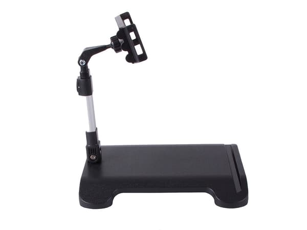 Mobil- og tabletstativ 2-i-1 til 2 enheder, justerbart, sort