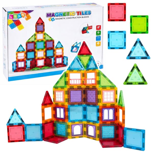 Magnetiska byggblock 3D 45 delar med idébok