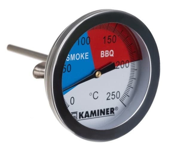 Grill- og røgtermometer analog i rustfrit stål 0–250°C